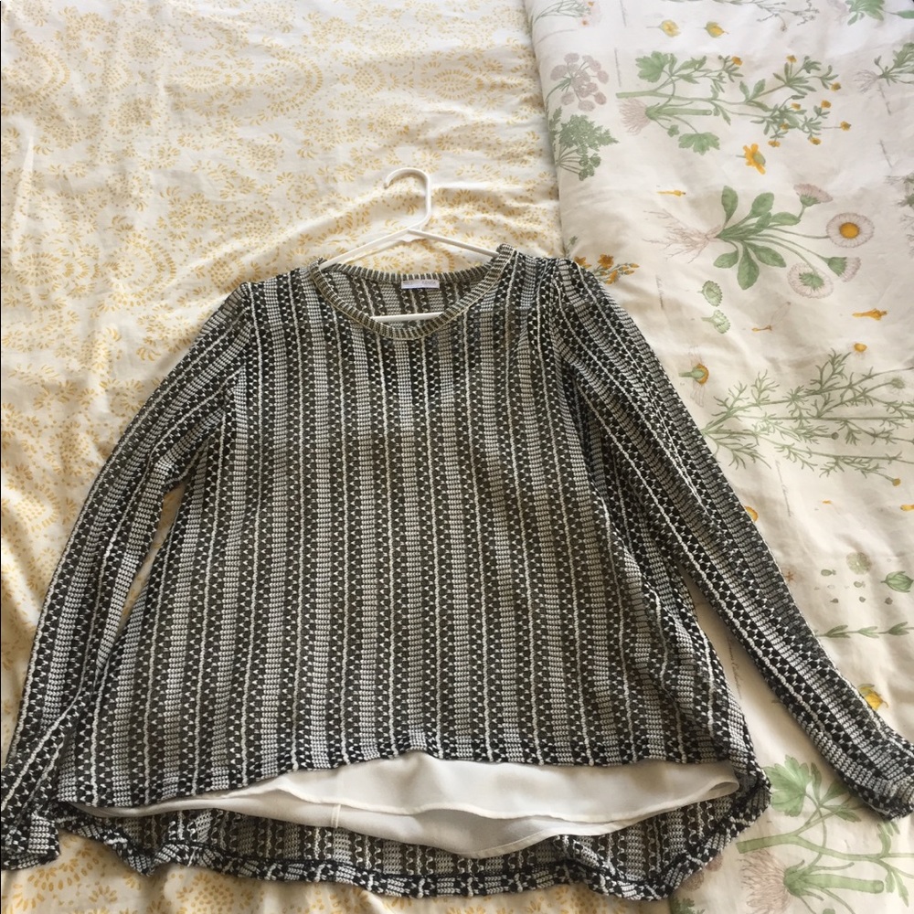 Black and white blouse bought in Rome!